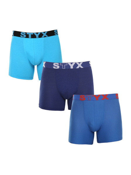 Styx Set od tri muške bokserice Styx duge sportske gumene višebojne