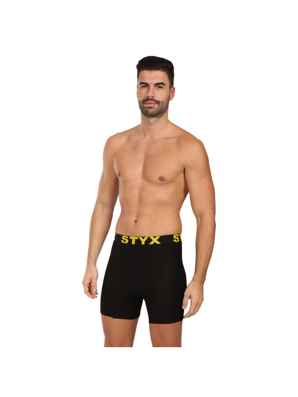 Styx Muške bokserice Styx long sportska guma crne