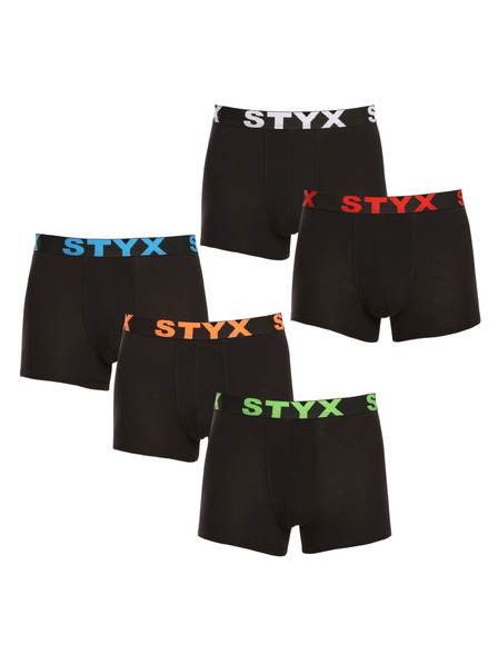 Styx Set od pet - muške bokserice Styx sportska guma crna