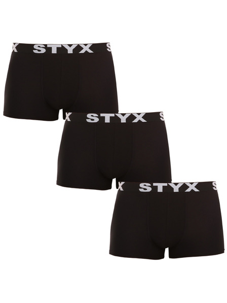 Styx Set od tri - muške bokserice Styx sportska guma crna