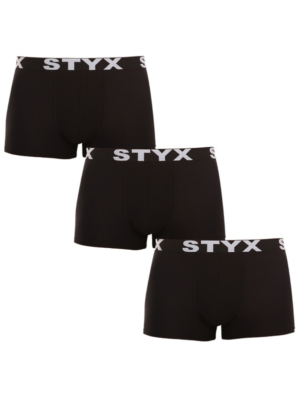 Styx Set od tri - muške bokserice Styx sportska guma crna