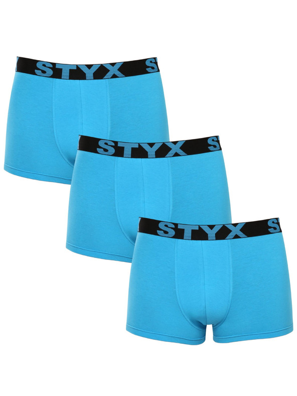 Styx Set od tri - muške bokserice Styx sportska guma svjetlosno plava