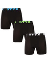 Styx Set od tri - muške bokserice Styx long sportska guma crne