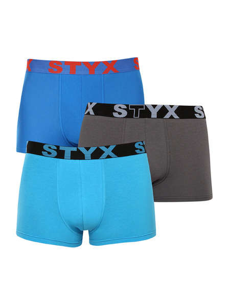 Styx Komplet od tri - muške boxer gaćice Styx sportska guma nadveličine višebojne
