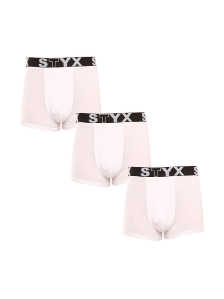 Styx Set od tri - muške bokserice Styx sportska guma bijele