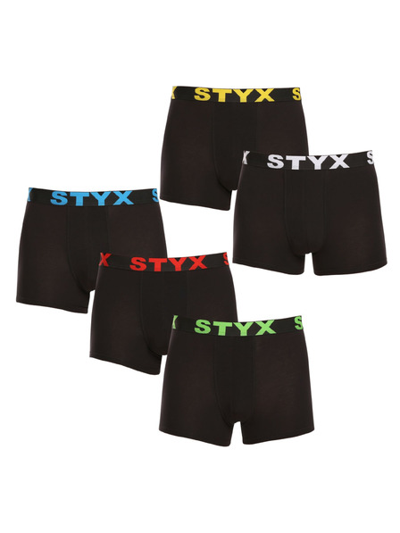 Styx Set od pet - muške bokserice Styx sportska guma crna