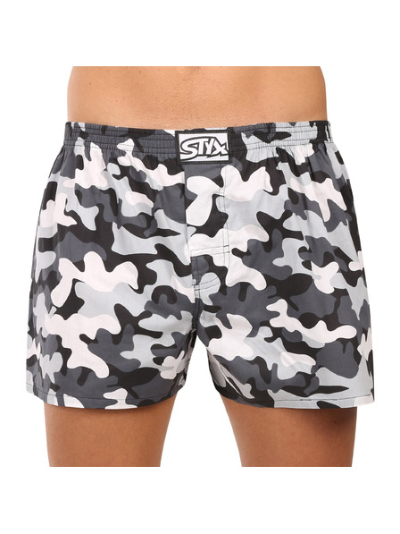 Styx Muške kratke hlače Styx art klasicna guma nadrozměr maskac sivi