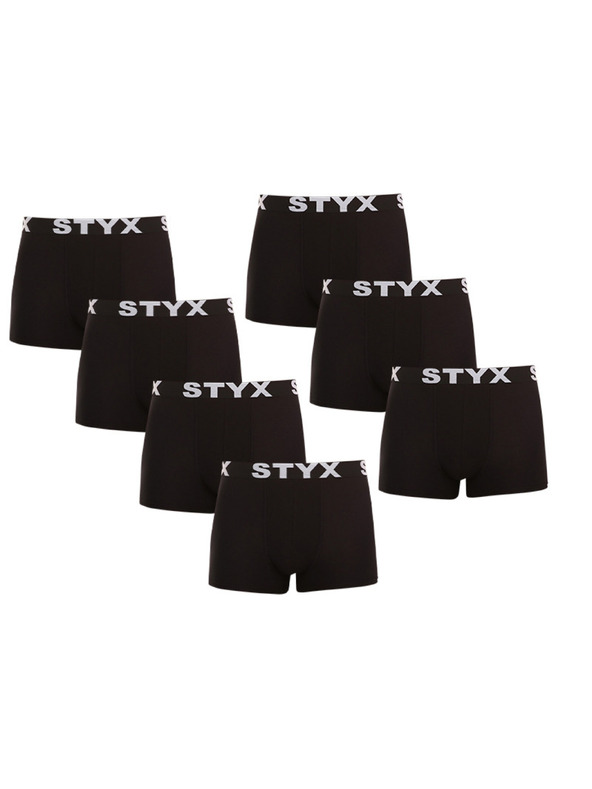 Styx Set od sedam - muške bokserice Styx sportska guma crne