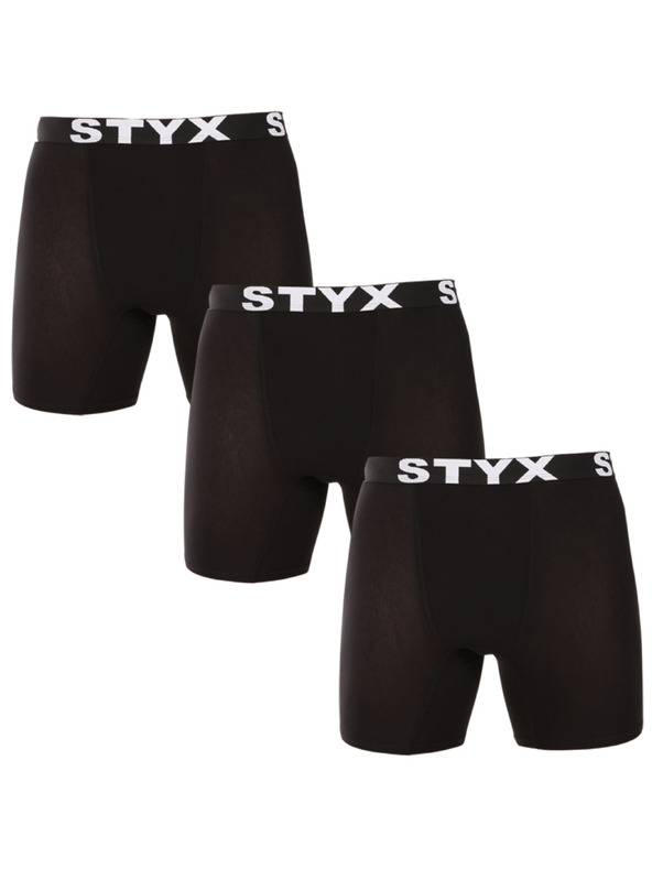 Styx Set od tri - muške bokserice Styx long sportska guma crne