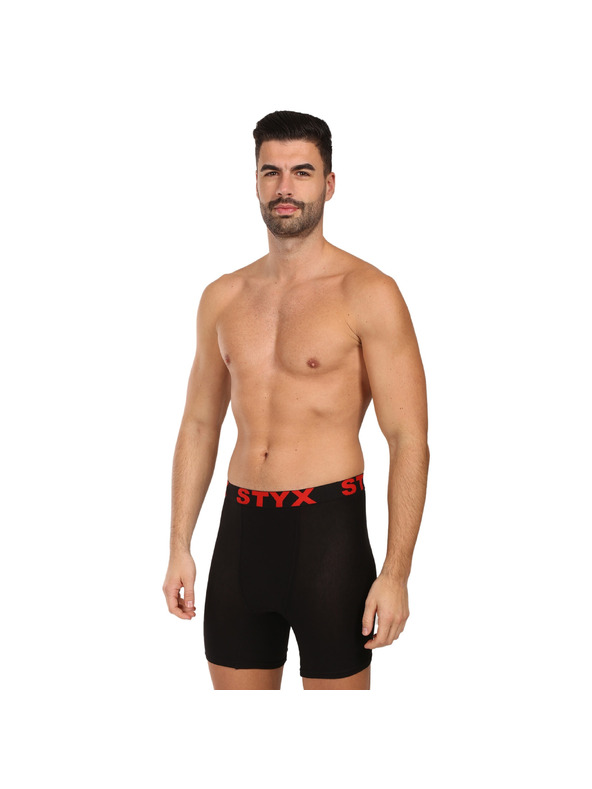 Styx Muške bokserice Styx long sportska guma crne