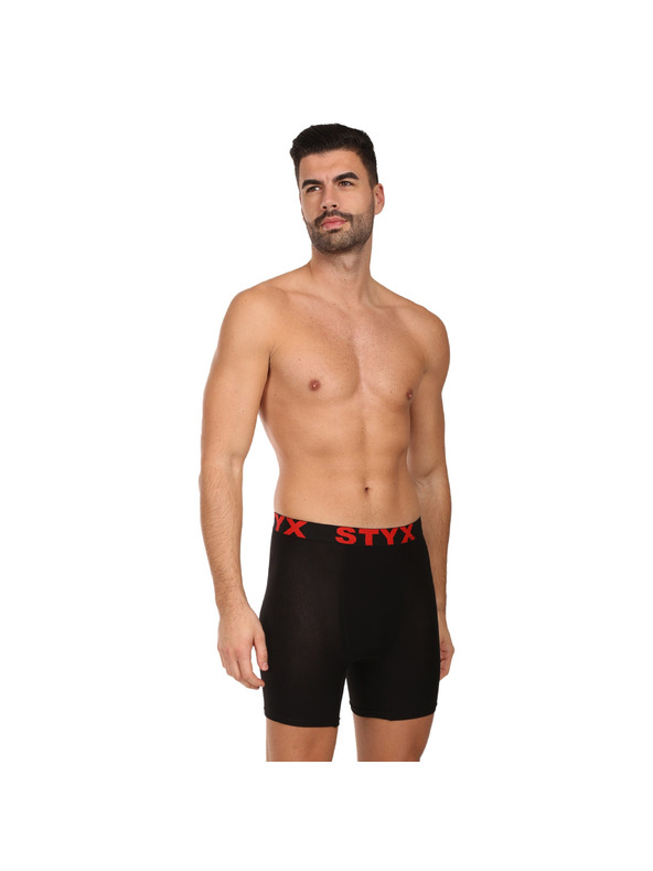 Styx Muške bokserice Styx long sportska guma crne