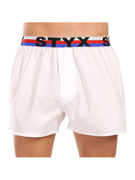 Styx Set od tri - muške kratke hlače Styx sportska guma bijele trikolora