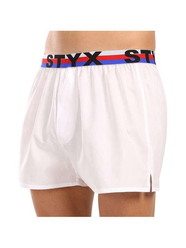 Styx Set od tri - muške kratke hlače Styx sportska guma bijele trikolora