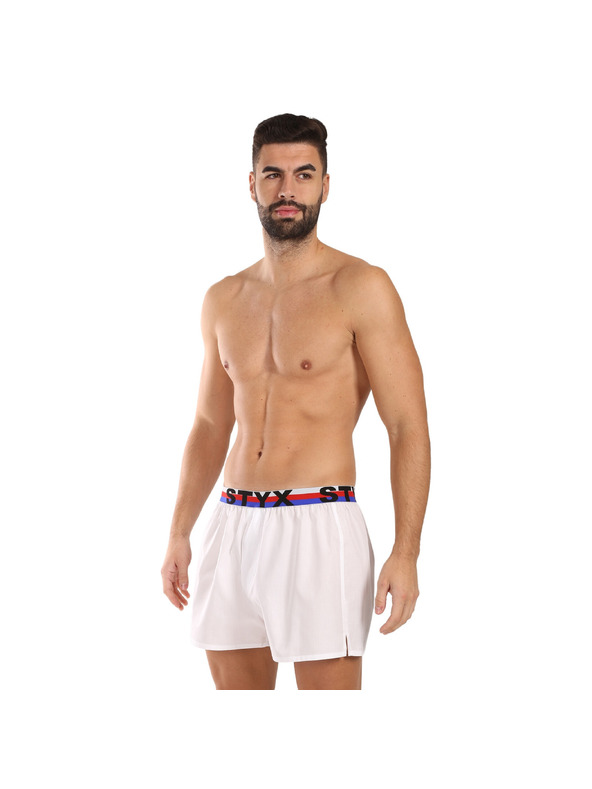 Styx Set od tri - muške kratke hlače Styx sportska guma bijele trikolora