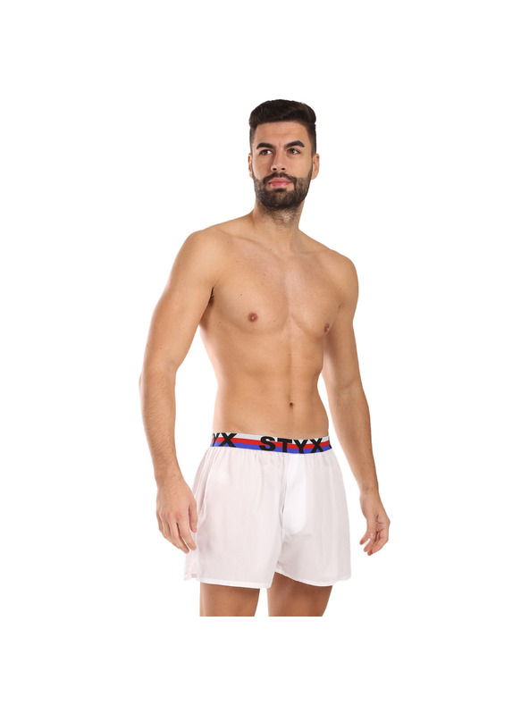 Styx Set od tri - muške kratke hlače Styx sportska guma bijele trikolora