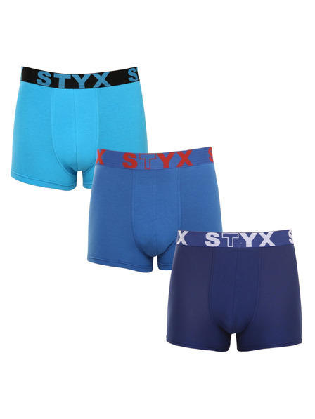 Styx Set od tri - muške bokserice Styx sportska guma plava