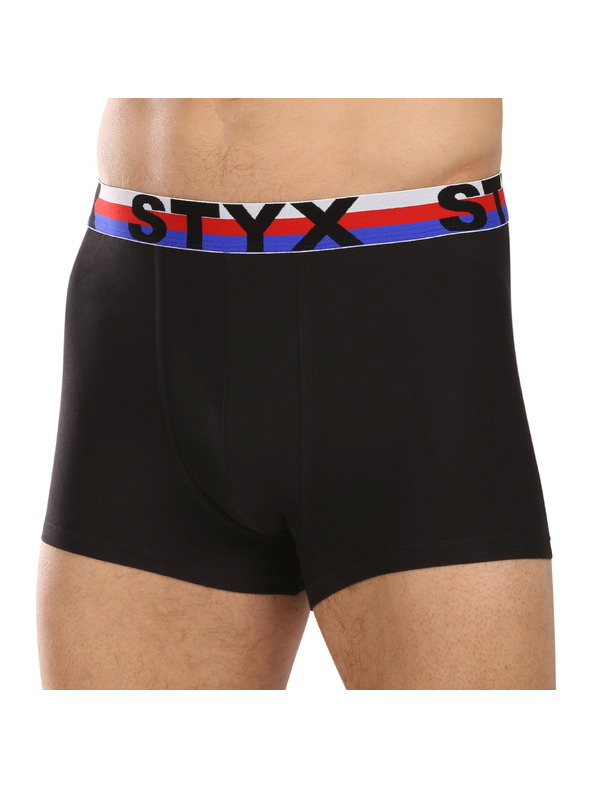 Styx Set od tri - muške bokserice Styx sportska guma crne trikolora