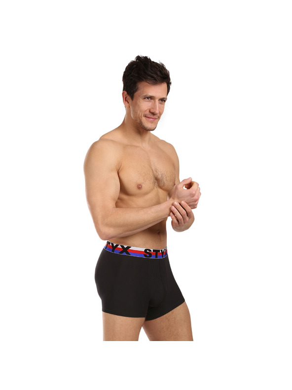 Styx Set od tri - muške bokserice Styx sportska guma crne trikolora