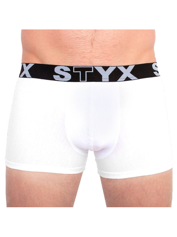 Styx Set od tri - muške bokserkice Styx sportski elastični pojas plus size bijele