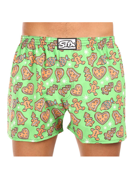 Styx Muške gaće Styx art klasični elastični pojas plus size Božić piškoti