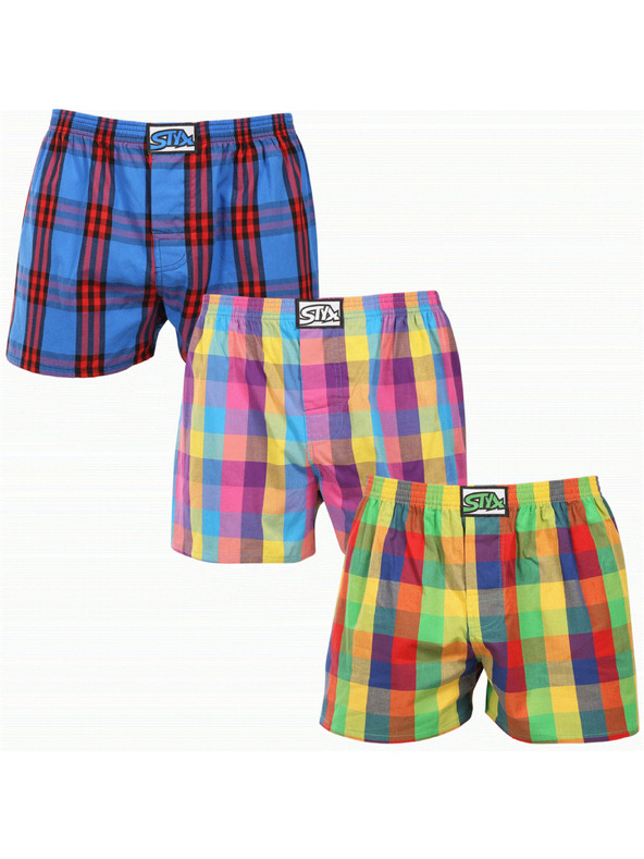 Styx Set od tri muške gaćice Styx classic gumene oversized višebojne