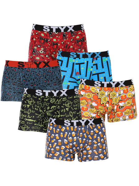 Styx Kompletan od šest - muške boksarice Styx art sportski elastičan pojas šarene