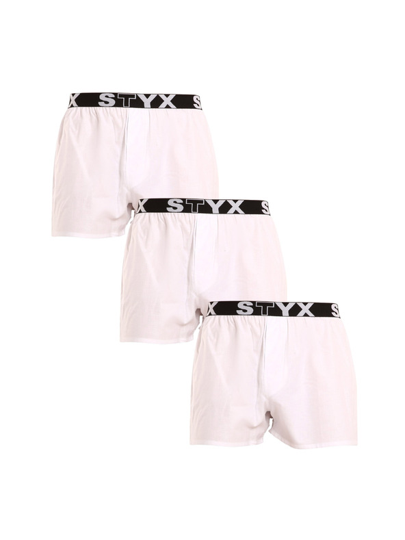 Styx Set od tri - muške gaće Styx sportski elastični pojas bijele
