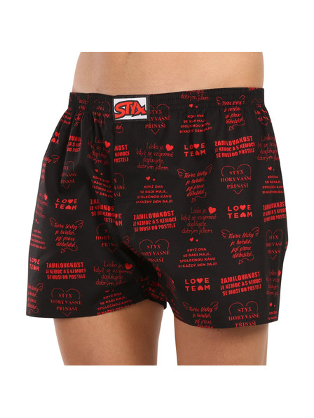Styx Muške gaće Styx art klasični elastični pojas plus size Valentinovo teksti