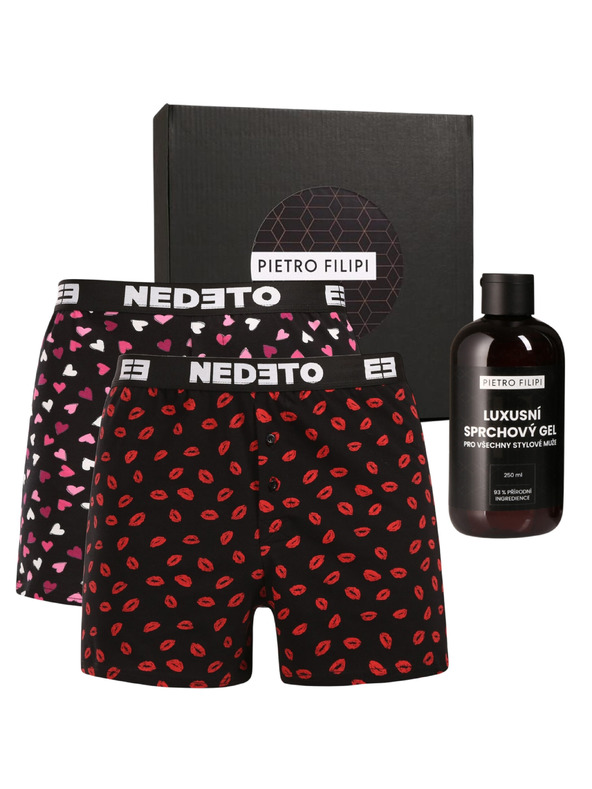 Nedeto Muška darovana kutija Set od dva - gaće Nedeto i gel za tuširanje Pietro Filipi