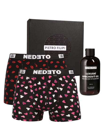 Nedeto Muška darovana kutija Set od dva - bokserkice Nedeto i gel za tuširanje Pietro Filipi