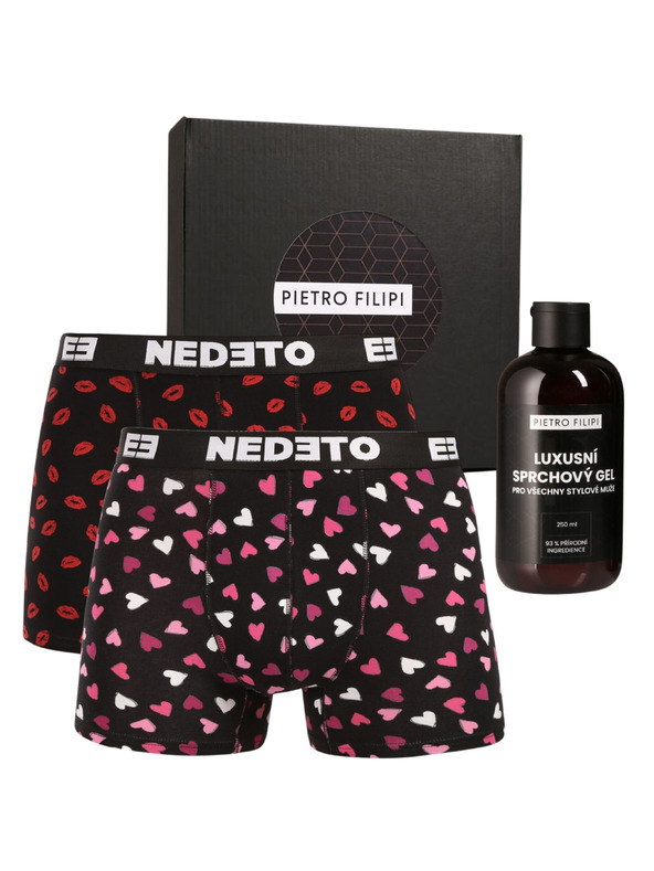 Nedeto Muška darovana kutija Set od dva - bokserkice Nedeto i gel za tuširanje Pietro Filipi