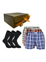 Styx Muški poklon set Set od tri - gaće i Set od tri - bambusne čarape Styx