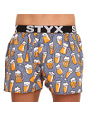 Styx Sivo-žute kratke hlače sa sportskom gumom Styx art Pivo