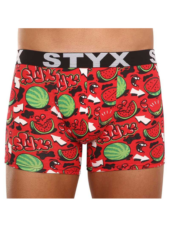 Styx Muške bokserice Styx duge art sportske gumene lubenice