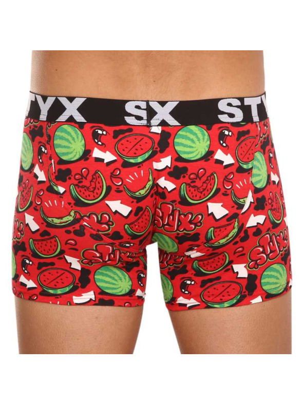 Styx Muške bokserice Styx duge art sportske gumene lubenice