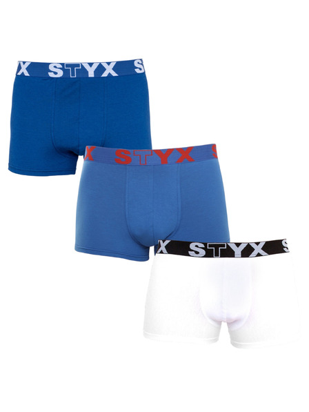 Styx Set od tri muške bokserice u Styx plavoj i bijeloj boji