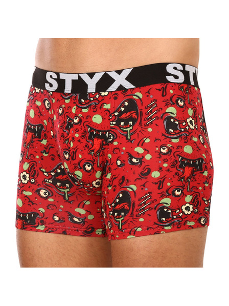 Styx Styx Zombie crvene muške bokserice s uzorkom