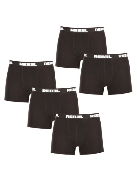 Nedeto Set od pet muških bokserica u crnoj boji Nedeto Rebel