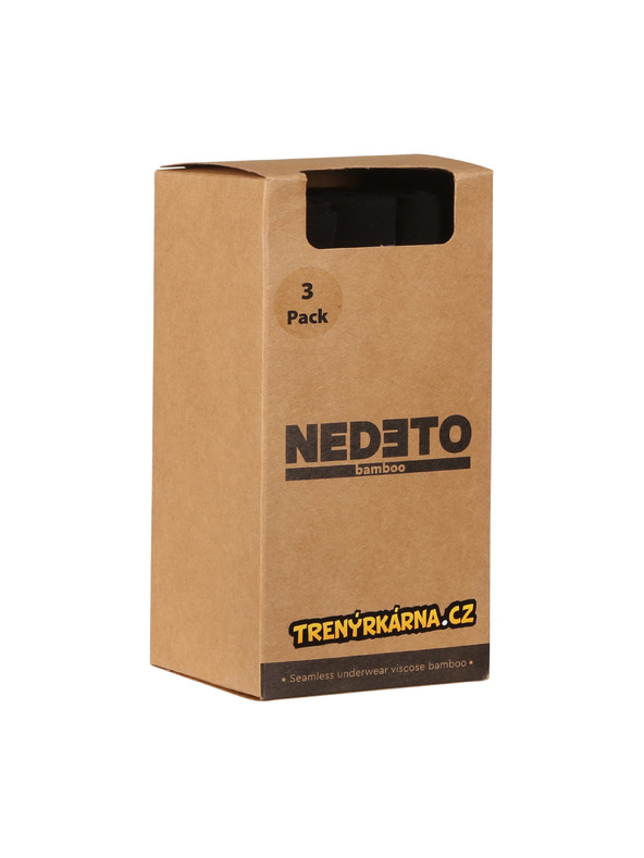 Nedeto Komplet od tri muške bokserice bez dna u crnoj boji Nedeto