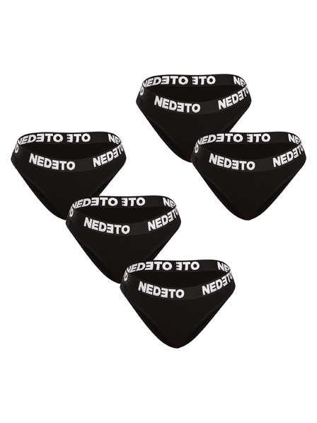 Nedeto Set od pet komada - ženske gaćice Nedeto crne