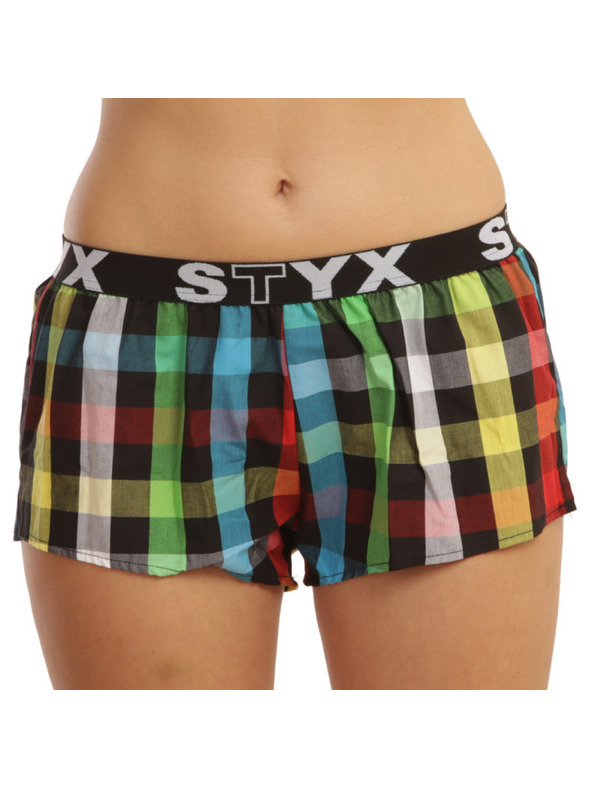 Styx 3PACK ženske kratke hlače Styx sportske gumene višebojne