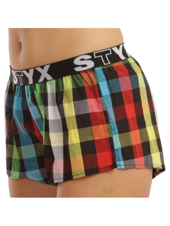 Styx 3PACK ženske kratke hlače Styx sportske gumene višebojne
