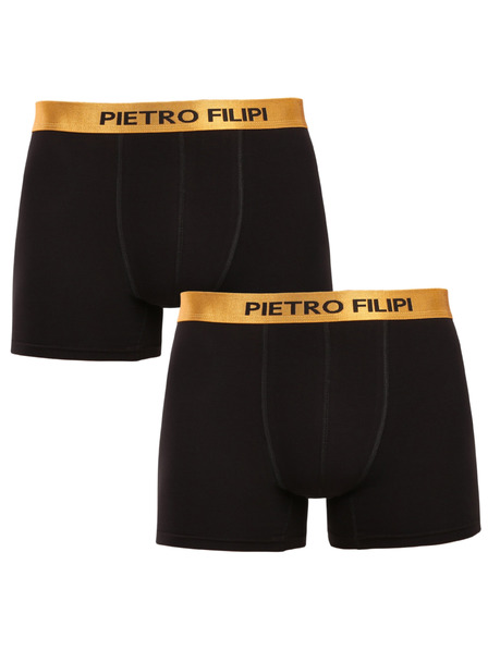 Pietro Filipi Set od dva - muške bokserice Pietro Filipi crne Metalic gold