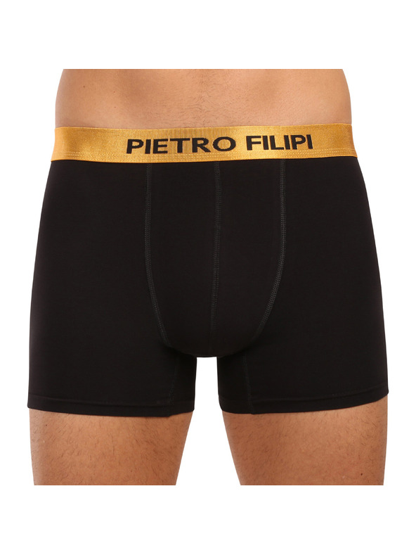 Pietro Filipi Set od dva - muške bokserice Pietro Filipi crne Metalic gold