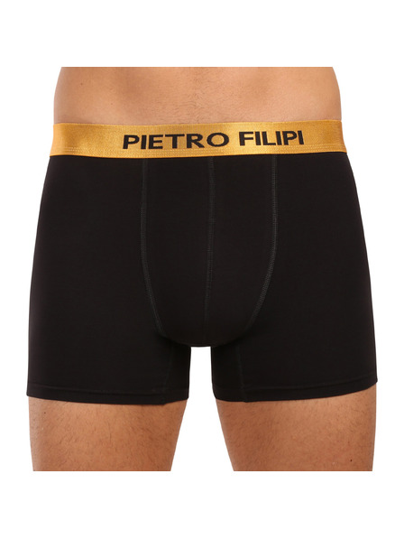 Pietro Filipi Set od dva - muške bokserice Pietro Filipi crne Metalic gold