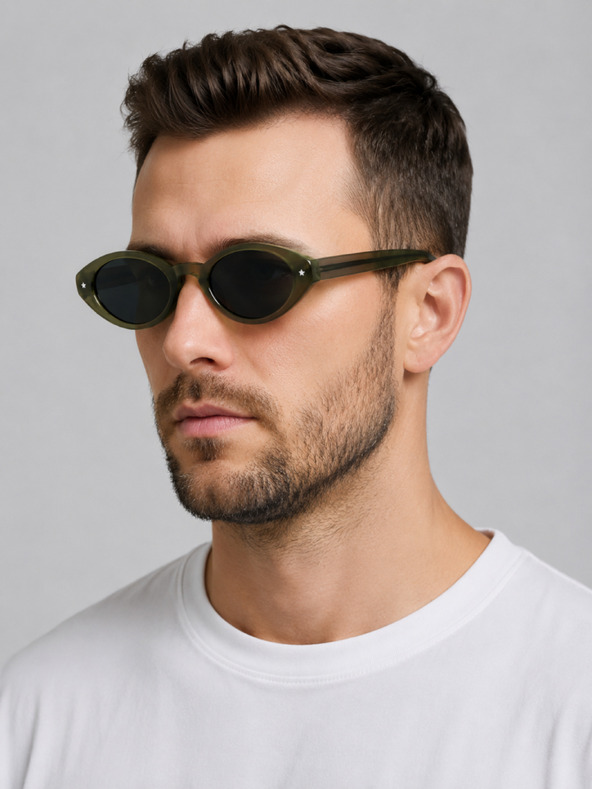 VEYREY VeyRey ženske cat-eye acetatne polarizirajuće sunčane naočale Aest zeleni okvir zelena stakla