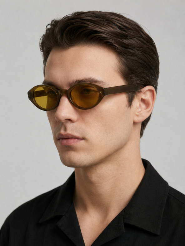 VEYREY VeyRey ženske cat-eye acetatne polarizirajuće sunčane naočale Aest smeđi okvir žuta stakla
