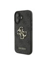 Guess Stražnja maska ​​Guess PU 4G s metalnim logotipom za iPhone 16 siva