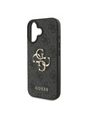 Guess Stražnja maska ​​Guess PU 4G s metalnim logotipom za iPhone 16 siva