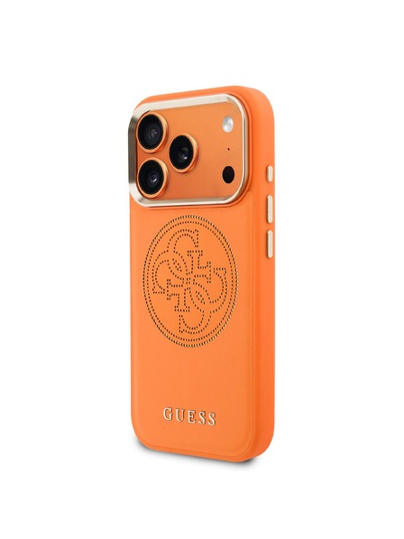 Guess Guess PU Perforated 4G Logo MagSafe Stražnja Futrola za iPhone 17 Narančasta